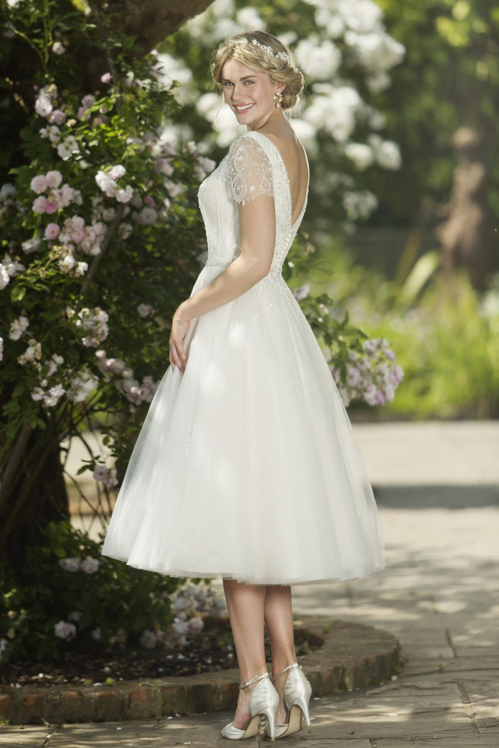 True Bride Tealength Dress W263 - La fleur bridal