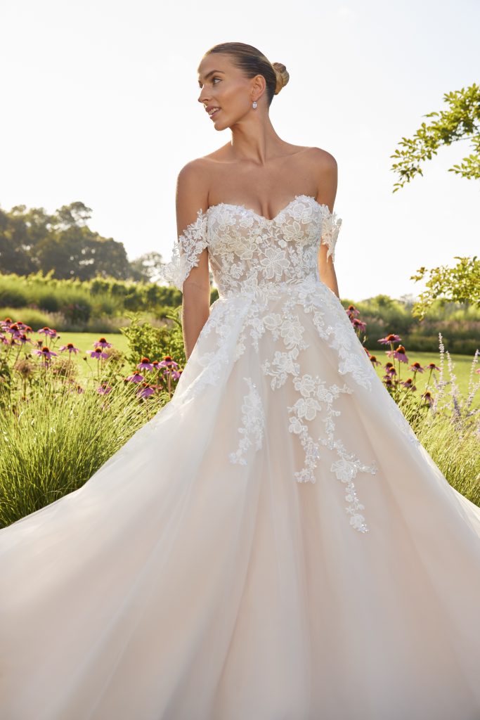 strapless open back dress Tulle Bridal Gown Gorgeous Sweetheart Princess Wedding Dress DTW97 –  DressTok.co.uk main image 1
